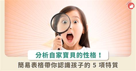 小孩喜歡|如何了解孩子的性格、特色？這 5 種特質請爸媽好好觀察！